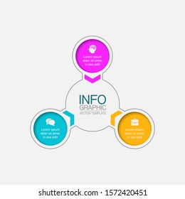 Vector circular infographic diagram, template for business, presentations, web design, 3 options.