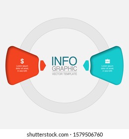 Kreisdiagramm der Vektorgrafik, Vorlage für Unternehmen, Präsentationen, Webdesign 