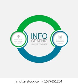 Vector circular infographic diagram, template for business, presentations, web design, 2 options.