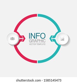 Vector circular infographic diagram, template for business, presentations, web design, 2 options.