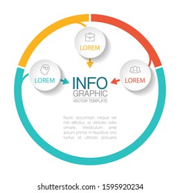 Vector circular infographic diagram, template for business, presentations, web design, 3 options.