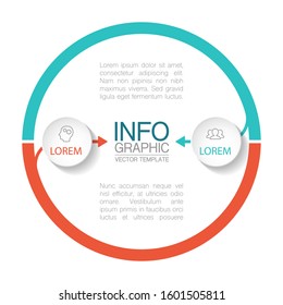 Vector circular infographic diagram, template for business, presentations, web design, 2 options.