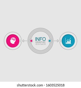 Vector circular infographic diagram, template for business, presentations, web design, 2 options.