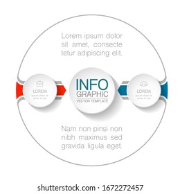 Vector circular infographic diagram, template for business, presentations, web design, 2 options.