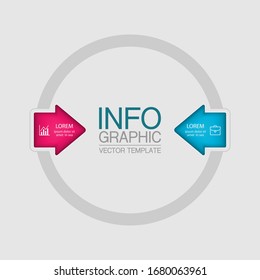 Vector circular infographic diagram, template for business, presentations, web design, 2 options.