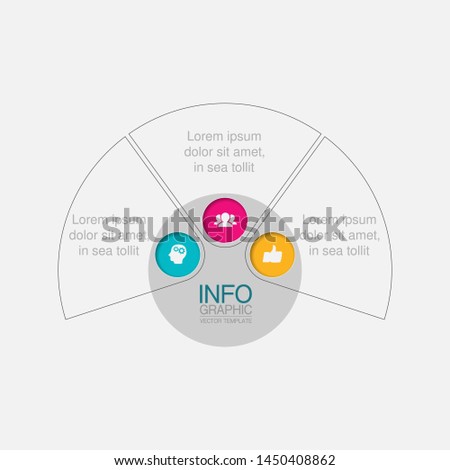Vector circular infographic diagram, template for business, presentations, web design, 3 options.