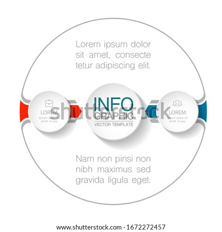 Vector circular infographic diagram, template for business, presentations, web design, 2 options.