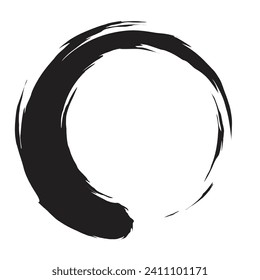 vector circular ink strokes, brush illustration