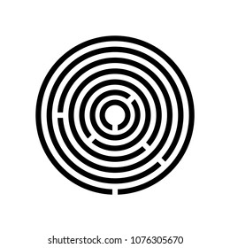 Vector Circular Labyrinth Structure Stock Vector (Royalty Free ...