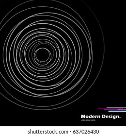 Vector circular lines. Abstract spiral design pattern