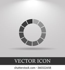 Vector circular loading icon. Flat design style eps 10