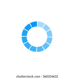 Vector circular loading icon. Flat design style eps 10