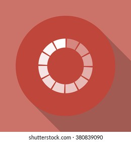 Vector circular loading icon. Flat design style eps 10