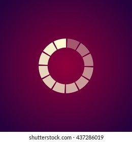 Vector circular loading icon. Flat design style eps 10