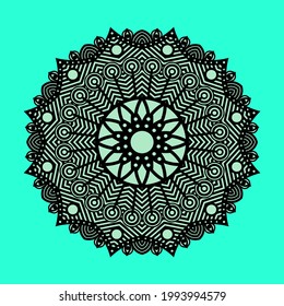 Vektorgrafik von kreisförmigem Mandala-Design für Dekoration