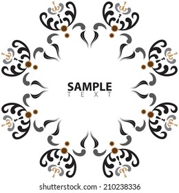 Vector circular ornamental frame with a place for your text