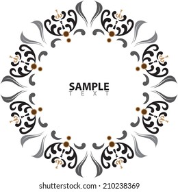 Vector circular ornamental frame with a place for your text