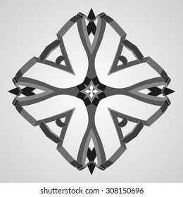 Vector circular pattern in the form of intricate flower. Mandala. Lacy napkin.