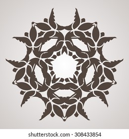 Vector circular pattern in the form of intricate flower. Mandala. Lacy napkin.