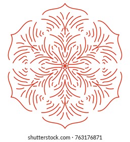 Vector Circular pattern in the form of a mandala. Henna tattoo mandala. Mehndi style. Decorative pattern in oriental style. Coloring book page.