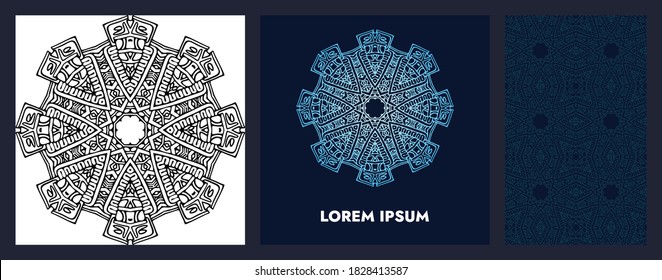 Vector circular pattern in the Gothic style. Fully scalable Celtic style magic ornament. Folk style decoration element.
