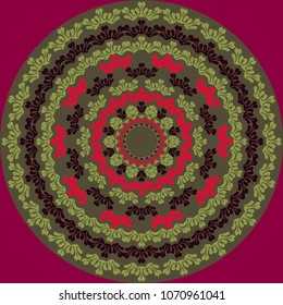 vector circular pattern mandala of abstract decorative shapes 