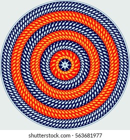 vector circular pattern mandala of abstract slanted shapes