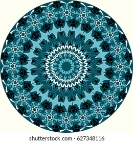 vector circular pattern mandala of abstract decorative shapes
