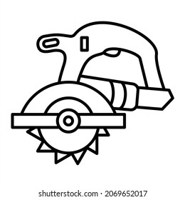  Vector Circular Saw Outline Icon Design
