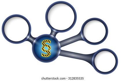 Vector circular text boxes for your text and paragraph