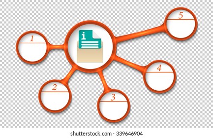 Vector circular text boxes for your text and envelope