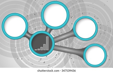 Vector circular text boxes for your text and diagram