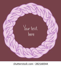 Vector circular wreath with wave motif and central space for your text