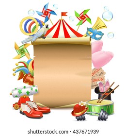 Vector Circus Concept with Poster