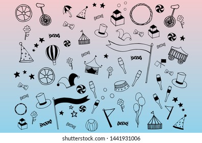 vector circus illustration cartoon , funny , show 