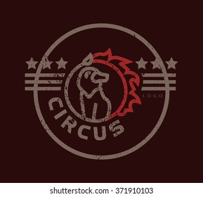 Vector circus logo template. Magic show insignia design. Flat circus icons, poster, invitation and flyer design, advertising template.