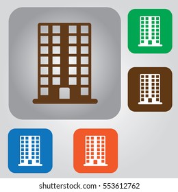 vector cities silhouette icon. Buildings icon