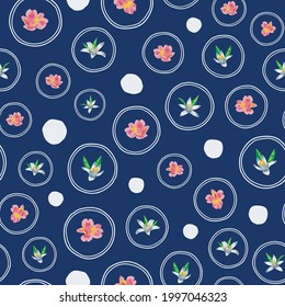 Vector citrus fruit and floral pattern design with fruit slices and lemon flower. Designed by Daania at deeyana83*yahoo.com