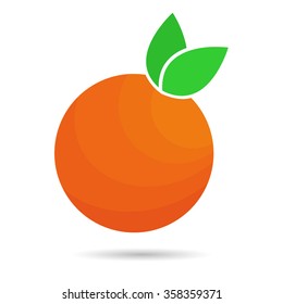 Vector citrus icon isolated on white