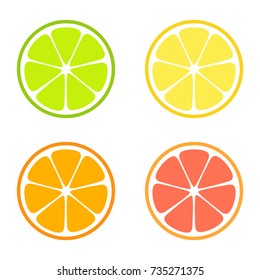 vector citrus slices