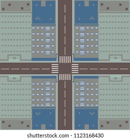 Vector city from the air