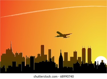 vector city background