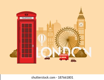 Vector city background. London