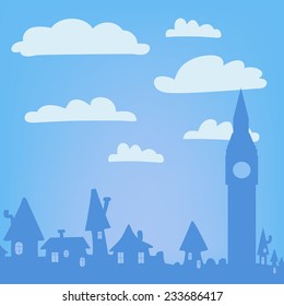 Vector City Background London Stock Vector (Royalty Free) 233686417 ...