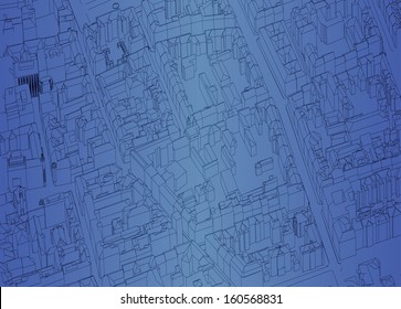 Vector city blueprint.