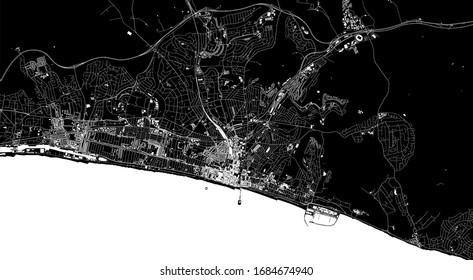 vector of the city of Brighton and Hove, East Sussex, South East England, England, UK