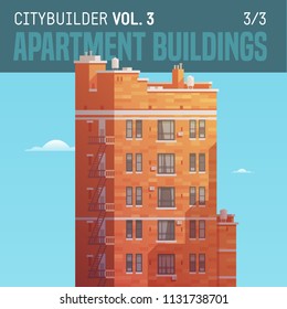 Vector city builder. Apartment buildings