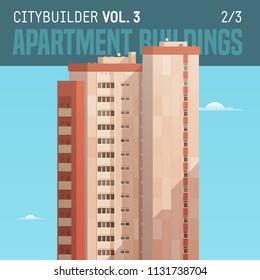 Vector city builder. Apartment buildings