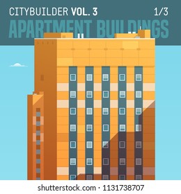 Vector city builder. Apartment buildings