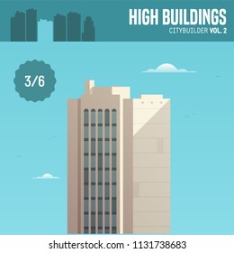 Constructor de una ciudad vectorial. Edificios altos